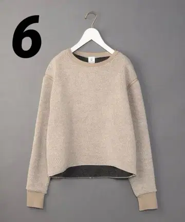 6(ROKU) PILE TAPE PULLOVER/티셔츠 베이지