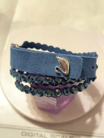 [레어] SWAROVSKI 큐빅 팔찌 블루 와타나베 쇼타