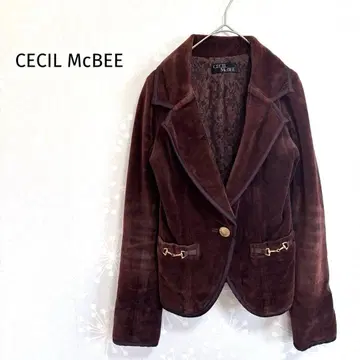 세실 맥비 테일러드 자켓 벨로아 레이스 안감 체인 장식