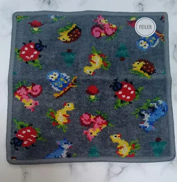 미사용 새상품 FEILER 페이러 손수건 하이디프렌즈포레스트 그레이