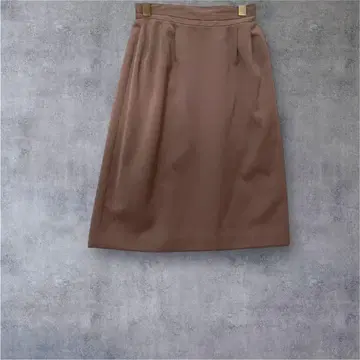 [유니온탑] 허리밴딩 미디 기장 스커트 레트로 브라운 M