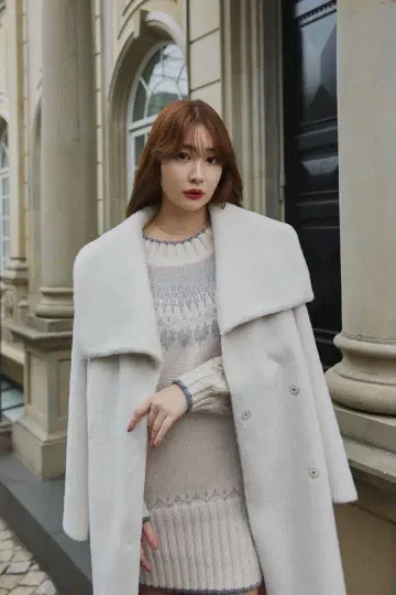 새상품 herlipto Grace Wrap Coat 코트 롱 코트 화이트