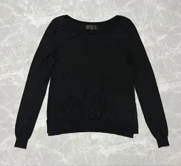 UNTITLED 실크 캐시미어 혼방 니트 블랙 2 긴팔 스웨터