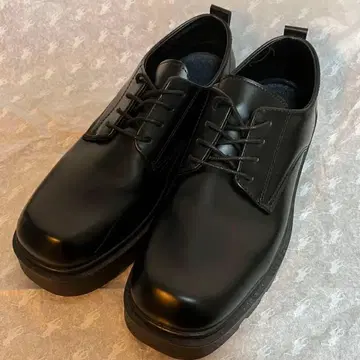 인조 가죽 플레인 와이드 토 더비 슈즈 통굽 가죽 신발 남성용