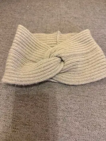 허그아워 사토 섬유 캐시미어 리브 터번 헤어밴드