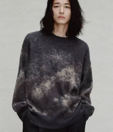 WYM MOHAIR BLEND JACQUARD SHAGGY KNIT