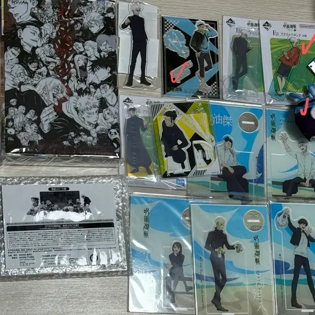 주술회전 점프 응모 아크릴 스탠드 고죠 사토루 게토 스구루 일괄 판매