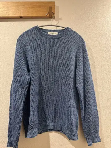 TOMORROWLAND 남성용 크루넥 코튼 린넨 니트 XS