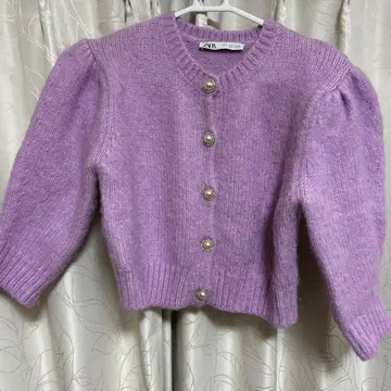 ZARA 라벤더 가디건 M