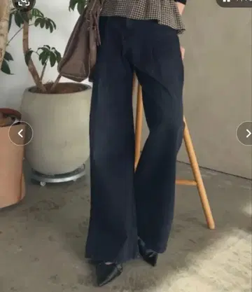 JEANASIS 컬러 턱 데님 와이드 팬츠 S