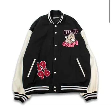 [ GALFY x BEFTEY ] 콜라보 바시티 자켓 ( 블랙 )