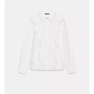 ZARA 비즈 포함 포플린 셔츠