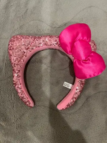 USJ 유니버셜 키티 머리띠 스팽글 핑크