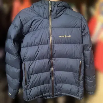 mont-bell 후드 부착 다운 L 네이비