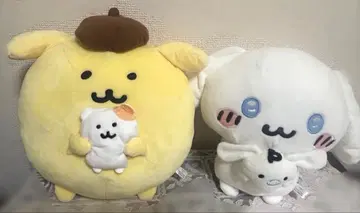 나가노 x 산리오 폼폼푸딩 시나몬 롤 봉제 인형 세트