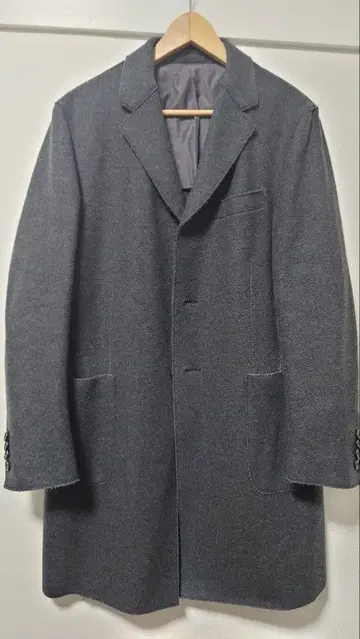 Z ZEGNA 그레이 체스터 코트