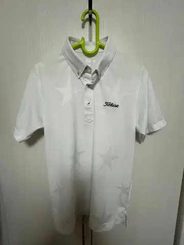 Titleist 화이트 별 패턴 피케 셔츠