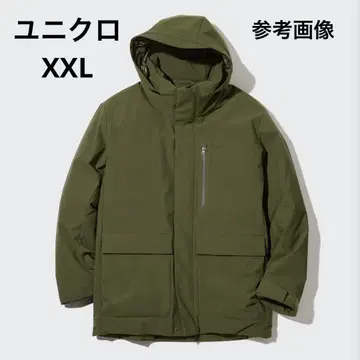 유니클로 하이브리드 다운 후드티 XXL