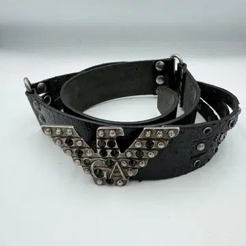 아르마니 블랙 가죽 벨트