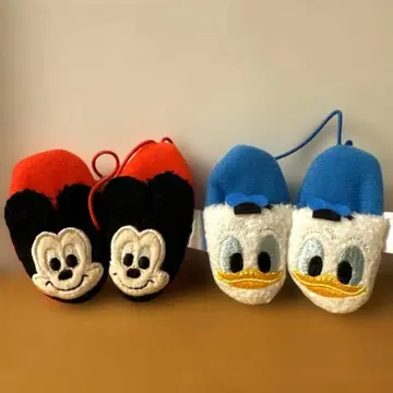 디즈니&픽사 캐릭터 푹신푹신 슬리퍼 마스코트 [ 미키&도날드 ]