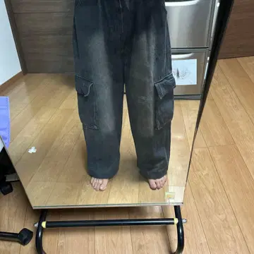 kutir 워시드 가공 카고 데님