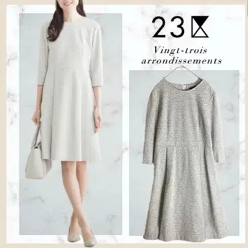 23구 슬라브 트윌 저지 원피스 세레모니 트위드