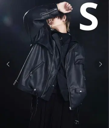 ADRER 신세틱 가죽 오버 더블 라이더 자켓 S 사이즈