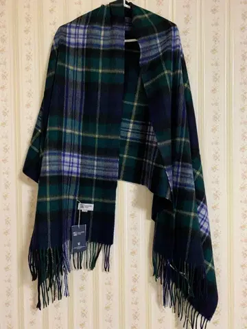 존스턴즈 캐시미어 대형 스톨 머플러 드레스 고든