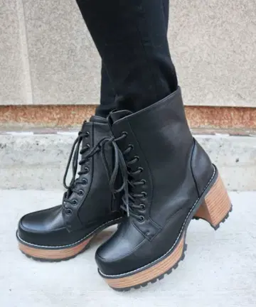 Fabby fabby 우드 밑창 숏부츠