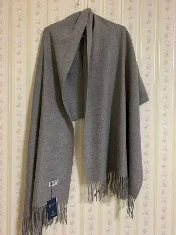 존스톤즈 캐시미어 대형 스톨 머플러 그레이