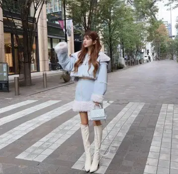 Randy 보아 무스탕 아우터