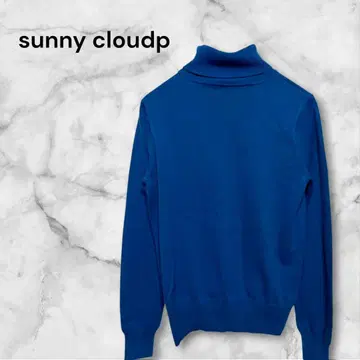 써니클라우드 터틀넥 스웨터 파랑 하이넥 니트 긴팔 M 사이즈