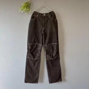 블루 웨이 [34] 희소 고급 캐주얼 셔링 와이드 스트레이트 데님