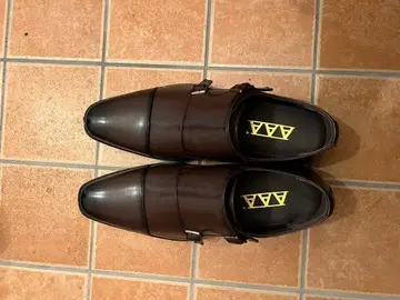 AAA+ 다크 브라운 가죽 더블 몽크 스트랩