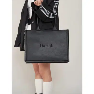 Darich 로고 가죽 토트백