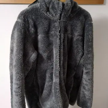 [새상품급] 방풍 플리스 자켓 그레이 후드 부착