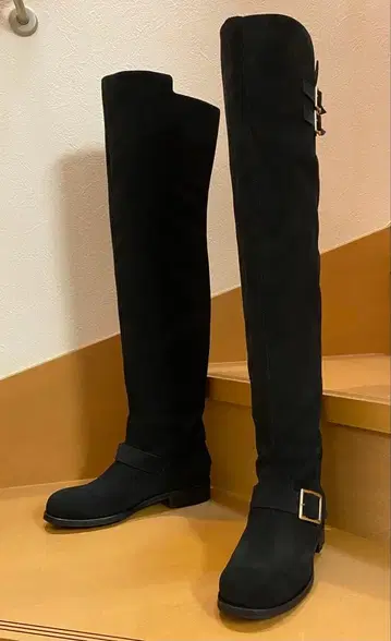 지미추 엔지니어 부츠 스웨이드 블랙 이탈리아제