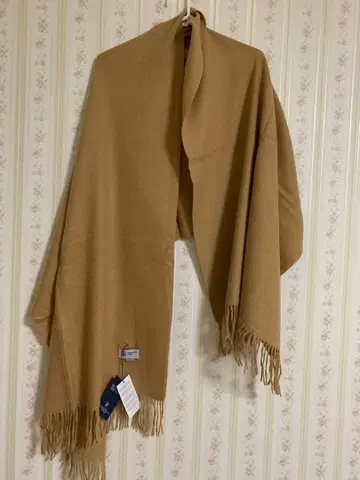 존스턴즈 캐시미어 대형 스톨 머플러 베이지