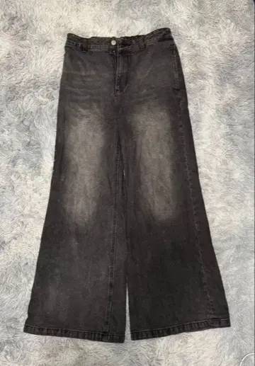 CLEL 블랙 와이드 팬츠