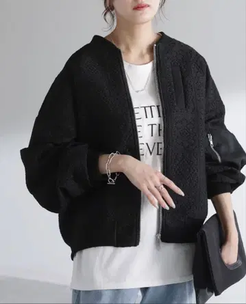 HUG.U 레이스 블루종 블랙