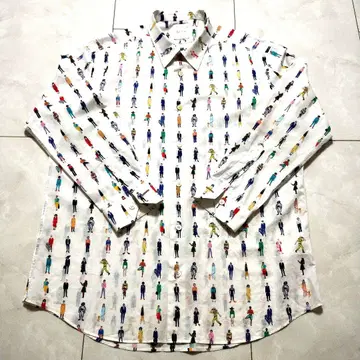 Paul Smith 인물 패턴 긴팔 셔츠 L