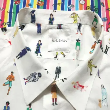 Paul Smith 인물 패턴 긴팔 셔츠 L