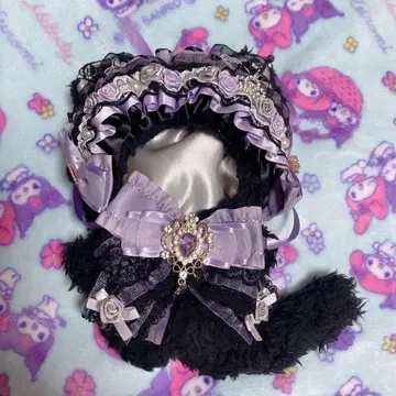 봉제인형 의류 16cm 블랙 보라색