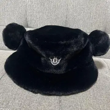 디즈니 미키 퍼 캡 블랙 버킷햇