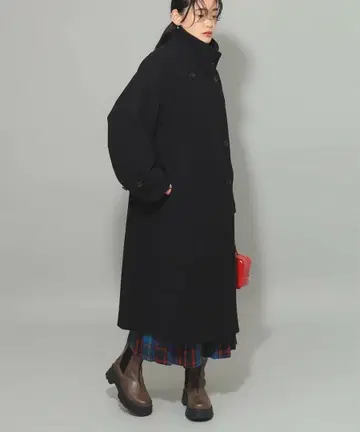 [ Ray BEAMS ] 모사 스탠드 카라 코트