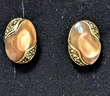 MONET 마더펄 골드 귀찌 빈티지