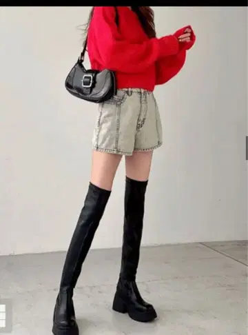 GRL 통굽 니하이 부츠 스웨이드 zr1109