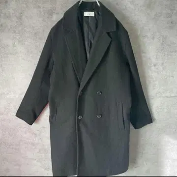 Lui s 체스터 코트 롱 코트 더블 루이스 블랙 블랙 M