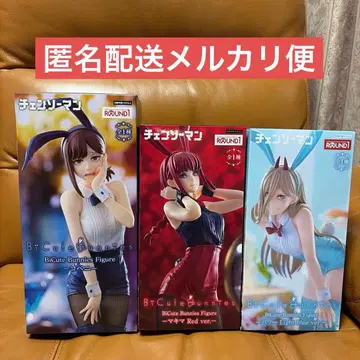 라우완 한정판 체인소 맨 BiCute Bunnies 피규어 3종
