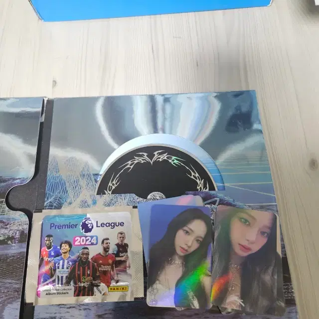 에스파 드라마 CD 앨범 + 카리나 포카 + 프리미어리그 스티커